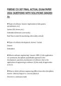 PURDUE CS 307 FINAL ACTUAL EXAM PAPER 2026 QUESTIONS WITH SOLUTIONS GRADED A&plus;