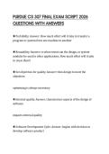PURDUE CS 307 FINAL EXAM SCRIPT 2026 QUESTIONS WITH ANSWERS