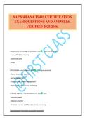 SAP S&sol;4HANA TS410 CERTIFICATION EXAM QUESTIONS AND ANSWERS&period; VERIFIED 2025&sol;2026&period;