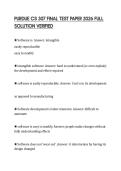 PURDUE CS 307 FINAL TEST PAPER 2026 FULL SOLUTION VERIFIED