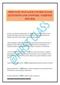SERVSAFE MANAGER COURSE EXAM QUESTIONS AND ANSWERS&period; VERIFIED 2025&sol;2026&period;