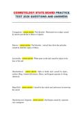 Cosmetology State Board Practice Test 2026 &ndash; Questions and Answers &vert; Complete Exam Preparation Material