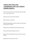CHEM 120 UNIT 8 FINAL EXAM COMPREHENSIVE SCRIPT 2026 COMPLETE ANSWERS GRADED A&plus;