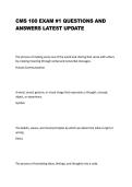 CMS 100 Exam 1 &ndash; Questions and Answers &vert; Latest Update Study Guide