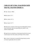CHEM 120 UNIT 8 FINAL EXAM REVIEW PAPER 2026 FULL SOLUTION GRADED A&plus;