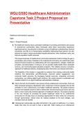 WGU D580 Healthcare Administration Capstone Task 2 Project Proposal on Preventative