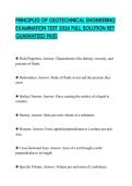 PRINCIPLES OF GEOTECHNICAL ENGINEERING EXAMINATION TEST 2026 FULL SOLUTION SET GUARANTEED PASS