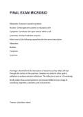 Final Exam Microbiology &ndash; Complete Practice Questions & Study Guide