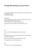 Portage Microbiology &ndash; Lecture Exam 1 &vert; Practice Questions & Study Guide