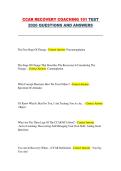 CCAR Recovery Coaching 101 Test 2026 &ndash; Questions and Answers &vert; Certification Exam Study Guide