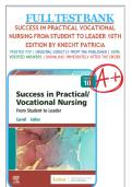 Test Bank For Success in Practical&sol;Vocational Nursing From Student to Leader 10th Edition by Janyce L&period; Carroll&comma; Lisa Collier All Chapters 1-19