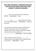 RNC-MNN Certification&colon; 250&plus; Maternal Newborn Nursing Questions & Answers