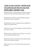 COMS 101 QUIZ CHAPTER 11 CERTIFICATION EVALUATION EXAMS PRACTICE SOLUTION REVIEW LIBERTY UNIVERSITY 2026