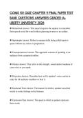 COMS 101 QUIZ CHAPTER 11 FINAL PAPER TEST BANK QUESTIONS ANSWERS GRADED A&plus; LIBERTY UNIVERSITY 2026