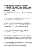 COMS 101 QUIZ CHAPTER 11 TEST BANK COMPLETE ANSWERS LATEST GUIDE LIBERTY UNIVERSITY 2026