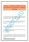 VSIM &num;6 - JOSEPHINE MORROW EXAM QUESTIONS AND ANSWERS&period; VERIFIED 2025&sol;2026&period;