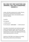  RNC-MNN Test Prep Questions & Answers&colon; 100&percnt; Pass Guarantee&comma; Graded A&plus;