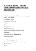 NUR 221 PATHOPHYSIOLOGY EXAM 2 COMPLETE STUDY GUIDE WITH DETAILED SOLUTIONS 2026
