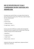 NUR 221 PATHOPHYSIOLOGY EXAM 2 COMPREHENSIVE REVIEW QUESTIONS WITH ANSWERS 2026