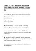 COMS 101 QUIZ CHAPTER 16 FINAL PAPER 2026 QUESTIONS WITH ANSWERS GRADED A&plus;