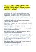 OA TEST D664 STUDY QUESTIONS & ACCURATE ANSWERS PASSED 100&percnt; NEWEST VERSION