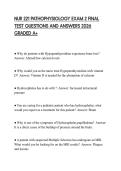 NUR 221 PATHOPHYSIOLOGY EXAM 2 FINAL TEST QUESTIONS AND ANSWERS 2026 GRADED A&plus;