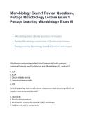 Portage Learning BIOD171 &ndash; Microbiology Exam 1 Review & Lecture Exam 1 Practice Questions