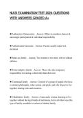 NU131 EXAMINATION TEST 2026 QUESTIONS WITH ANSWERS GRADED A&plus;