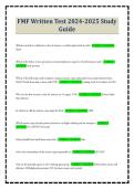 FMF Written Test 2024-2025 Study Guide