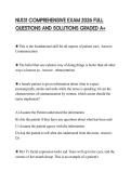 NU131 COMPREHENSIVE EXAM 2026 FULL QUESTIONS AND SOLUTIONS GRADED A&plus;