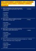 PRE ASSESSMENT LEARNERS AND LEARNING SCIENCE QUESTIONS & VERIFIED CORRECT ANSWERS