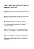 QASP S FINAL PAPER 2026 QUESTIONS WITH ANSWERS GRADED A&plus;