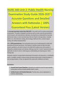 NURS 340 - NURSING EXAM STUDY GUIDE 2026-2027 ACCURATE QUESTIONS AND CORRECT DETAILED ANSWERS WITH RATIONALES &vert;&vert; 100&percnt; GUARANTEED PASS <BRAND NEW VERSION>