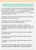 UAMS Micro Exam 3 Questions and Answers  &lpar;100&percnt; Correct Answers&rpar; Already Graded A&plus; 