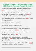 UAMS Micro Exam 4 Questions and Answers  &lpar;100&percnt; Correct Answers&rpar; Already Graded A&plus;
