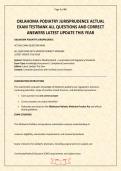 OKLAHOMA PODIATRY JURISPRUDENCE ACTUAL EXAM TESTBANK ALL QUESTIONS AND CORRECT ANSWERS LATEST UPDATE THIS YEAR&period;pdf