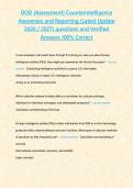DOD &lpar;Assessment&rpar; Counterintelligence Awareness and Reporting &lpar;Latest Update 2026 &sol; 2027&rpar; questions and Verified Answers 100&percnt; Correct