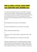 NUR 212 FINALS ACTUAL EXAM SCRIPT 2026 QUESTIONS AND ANSWERS 100&percnt; 