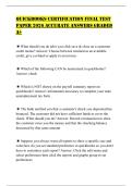 QUICKBOOKS CERTIFICATION FINAL TEST PAPER 2026 ACCURATE ANSWERS GRADED A&plus;