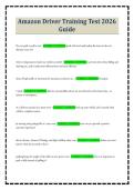 Amazon Driver Training Test 2026 Guide
