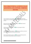 WGU D560 INTERNAL AUDITING EXAM QUESTIONS AND ANSWERS&period; VERIFIED 2025&sol;2026&period;