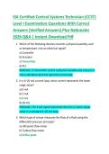 Bundle for ISA Certified Control Systems Technician &lpar;CCST&rpar; Level I &comma;II &comma;III Examination Questions With Correct Answers &lpar;Verified Answers&rpar; Plus Rationales 2026 Q&A &vert; Instant Download Pdf