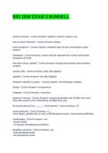 BIO 1050 EXAM 3 BUNNELL QUESTIONS WITH COMPLETE SOLUTIONS