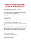 NR 228 NUTRITION EXAM 2 &vert; VERIFIED STUDY &vert; QUESTIONS AND ANSWERS &vert; 2026 UPDATES