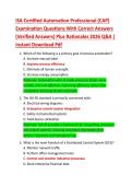 ISA Certified Automation Professional &lpar;CAP&rpar;  Examination Questions With Correct Answers  &lpar;Verified Answers&rpar; Plus Rationales 2026 Q&A &vert;  Instant Download Pdf 