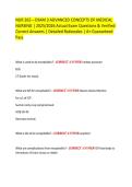 NUR 265 Exam 3 &ndash; Advanced Medical Nursing &vert; Verified Q&A with Rationales &vert; 2025&sol;2026