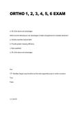 Orthopedics &ndash; Ortho Exams 1&ndash;6 &vert; Complete Practice Questions & Study Guide
