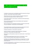 BIO 1050 EXAM 3 QUESTIONS WITH VERIFIED ANSWERS