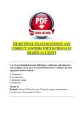 NR 602 FINAL EXAM QUESTIONS AND  CORRECT ANSWERS WITH RATIONALES  GRADED A&plus; LATEST