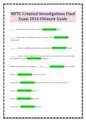 MPTC Criminal Investigations Final Exam 2026 Ultimate Guide